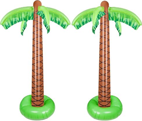 عمر الحاضر نفخ أشجار النخيل، 5.5ft-2pack تفجير أشجار النخيل لديكورات حزب هاواي، الأطراف لوا، زينة حزب الشاطئ، ديكور حزب الصيف الاستوائية موضوع ديكور متعة في الهواء الطلق in Saudi Arabia
