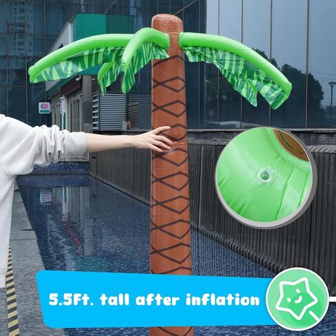 عمر الحاضر نفخ أشجار النخيل، 5.5ft-2pack تفجير أشجار النخيل لديكورات حزب هاواي، الأطراف لوا، زينة حزب الشاطئ، ديكور حزب الصيف الاستوائية موضوع ديكور متعة في الهواء الطلق in Saudi Arabia