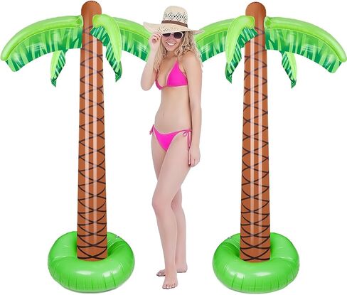 عمر الحاضر نفخ أشجار النخيل، 5.5ft-2pack تفجير أشجار النخيل لديكورات حزب هاواي، الأطراف لوا، زينة حزب الشاطئ، ديكور حزب الصيف الاستوائية موضوع ديكور متعة في الهواء الطلق in Saudi Arabia