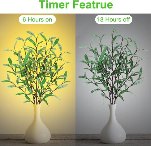 TiYiViRi Lighted Olive Branches - 30 Inch Light Up Olive Stems with 60 LED Lights, 120 Leaves, Timer Battery Operated Lighted Branches for Vases, Prelit Artificial Greenery for Home Spring Decoration in Saudi Arabia