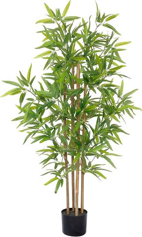 شجرة اللبخ الاصطناعية SOFTFLAM بطول 5 أقدام، نبات صناعي بسيقان و708 أوراق، مثالي للديكور الداخلي للمنزل والمكتب in Kuwait