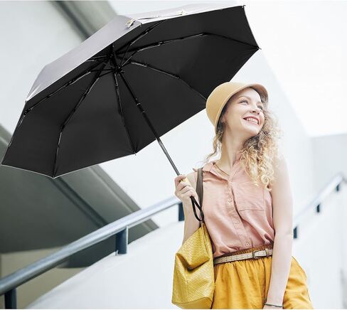 G4Free 2 Pack UPF 50+ UV Protection Umbrella, 46 Inch & 42 Inch (Black) in Saudi Arabia