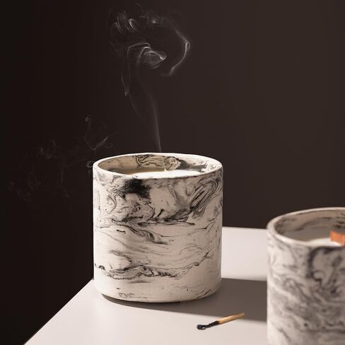 Generic Handcrafted Soy Candle in a Plaster Cup with Forest Cone Fragrance in Saudi Arabia