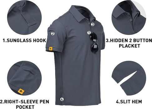 V VALANCH 3 Pack Polo Shirts for Men Short Sleeve Golf Tennis Work Summer Moisture Wicking Shirts in Saudi Arabia