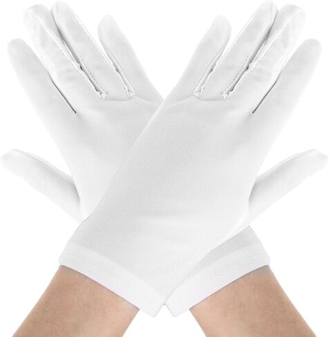 KALIONE Short Satin Gloves Opera Gloves Wedding Bridal Gloves Women's Gown Gloves White Gloves for Party Dance Dinner Banquet in Saudi Arabia