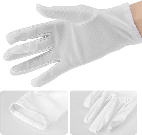 KALIONE Short Satin Gloves Opera Gloves Wedding Bridal Gloves Women's Gown Gloves White Gloves for Party Dance Dinner Banquet in Saudi Arabia