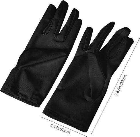 KALIONE Short Satin Gloves Opera Gloves Wedding Bridal Gloves Women's Gown Gloves White Gloves for Party Dance Dinner Banquet in Saudi Arabia