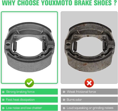 Youxmoto Front Rear Brake Shoes for Kawasaki KLX 110 2002-2020 / KLX 110L 2010-2020 / KLX 110R 2002-2021 Drum Brake Shoe Pads in Saudi Arabia