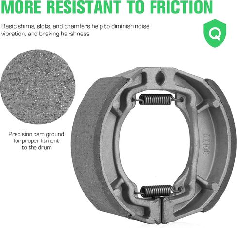 Youxmoto Front Rear Brake Shoes for Kawasaki KLX 110 2002-2020 / KLX 110L 2010-2020 / KLX 110R 2002-2021 Drum Brake Shoe Pads in Saudi Arabia