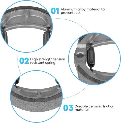 Front Rear Brake Shoes for Kawasaki KLX 110 2002-2022, 110L 2010-2021, for Suzuki DR-Z 110K 2003 2004 2005 41048-1141 41048-1083 - 2 Set in Saudi Arabia