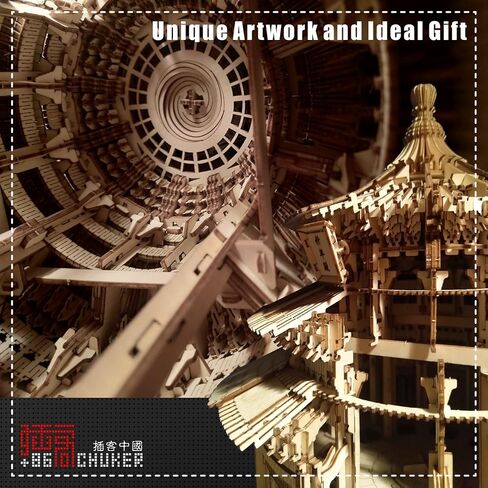 CHUKER Big Architecture Model Kit for Adults, Highly Skillful 3D Wooden Puzzle DIY Gift with Lights, Temple of Heaven (1634 Pieces) in Saudi Arabia