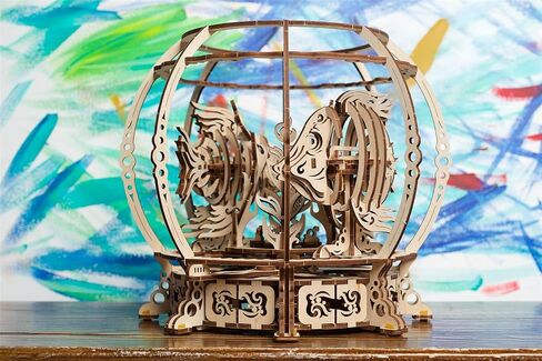 UGEARS 3D Puzzle Mechanical Aquarium - Creative 3D Wooden Puzzles Idea - Aquarium Wood Model Kit - Unique Wooden Puzzle - 3D Puzzles for Adults and Kids Building Kit in Saudi Arabia