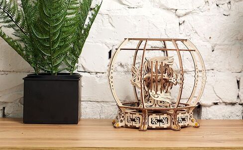 UGEARS 3D Puzzle Mechanical Aquarium - Creative 3D Wooden Puzzles Idea - Aquarium Wood Model Kit - Unique Wooden Puzzle - 3D Puzzles for Adults and Kids Building Kit in Saudi Arabia