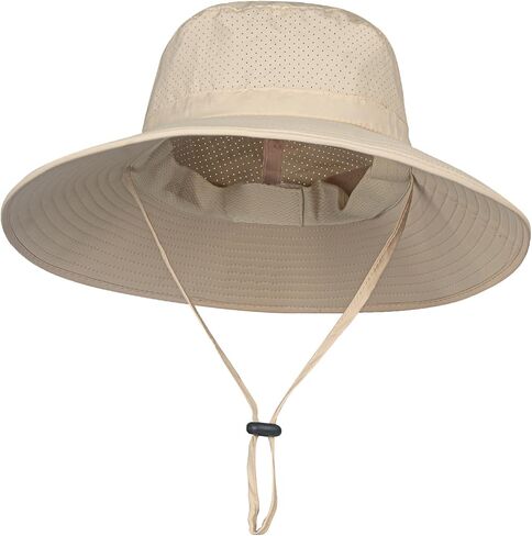 Rosoz Sun Hat for Men Women Boonie Bucket Hat Wide Brim Breathable Cooling Fishing Hats Safari Beach Garden UV Protection in Saudi Arabia