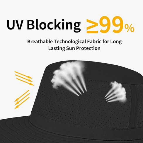 ZOORON Boonie Hat UPF 50+ Cooling Sun Hat for Men and Women,Wide Brim Bucket Hats with UV Protection for Safari Hiking Beach in Kuwait