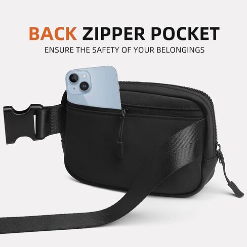 Fashion Belt Bag Fanny Packs Dupes Crossbody Sling Everywhere with Adjustable Strap for Running Traveling Hiking Workout Black in Saudi Arabia