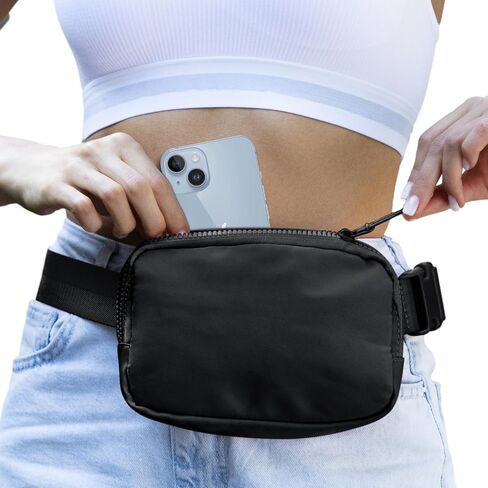 Fashion Belt Bag Fanny Packs Dupes Crossbody Sling Everywhere with Adjustable Strap for Running Traveling Hiking Workout Black in Saudi Arabia