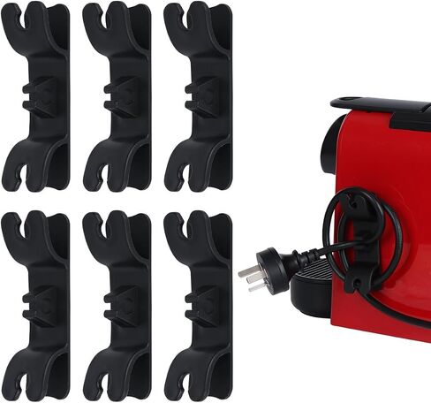 Cord Organizer, Paste on Kitchen Appliances, 6Pcs Cord Winder, Cord Keeper for Air Fryer, Coffee Maker, Toaster, Kitchen Mixer(Black) in Saudi Arabia