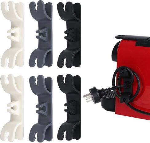 Cord Organizer, Paste on Kitchen Appliances, 6Pcs Cord Winder, Cord Keeper for Air Fryer, Coffee Maker, Toaster, Kitchen Mixer(Black) in Saudi Arabia
