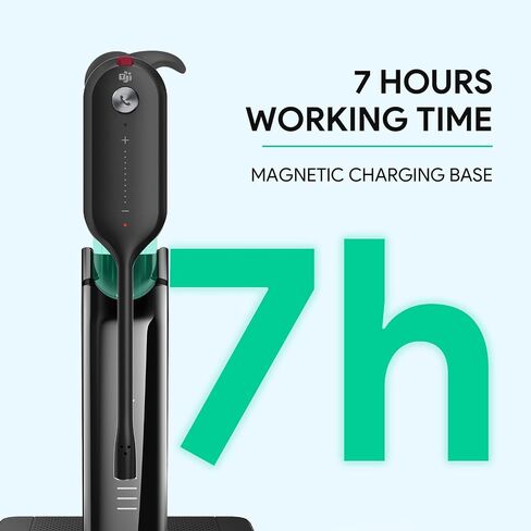 Yealink Upgrade WH63 Wireless DECT Headset,Single Ear Office Headset for Desk Phone and Computer Softphone,Teams Certified,Noise Cancelling Mic,Compatible Polycom Grandstream IP Phone in Saudi Arabia