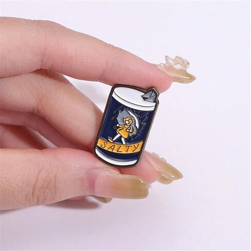 Salty Cans Enamel Pin Girl Inspiration Badge Hat Backpack Cute Cartoon Brooches Lapel Badge for Clothing Bags Jackets Accessories Supplies DIY Crafts in Saudi Arabia