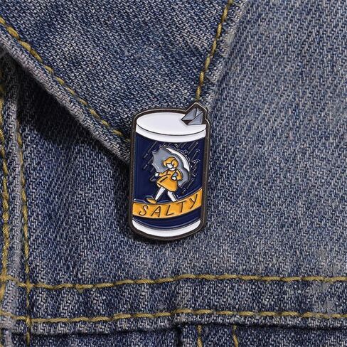 Salty Cans Enamel Pin Girl Inspiration Badge Hat Backpack Cute Cartoon Brooches Lapel Badge for Clothing Bags Jackets Accessories Supplies DIY Crafts in Saudi Arabia