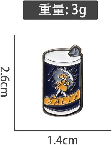 Salty Cans Enamel Pin Girl Inspiration Badge Hat Backpack Cute Cartoon Brooches Lapel Badge for Clothing Bags Jackets Accessories Supplies DIY Crafts in Saudi Arabia