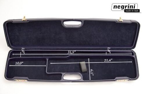 Negrini Cases 1605IS/4790 Shotgun Hard Case for O/U SXS/PP/1 Gun/1 Barrel up to 31 1/4-Inch, Blue/Blue in Saudi Arabia