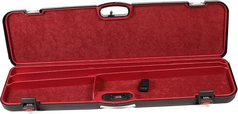 Negrini Cases 1603/IS-2C/4782 Shotgun Case for O/U PP/1 Gun/2 Barrels up to 36-Inch, Black/Red in Saudi Arabia