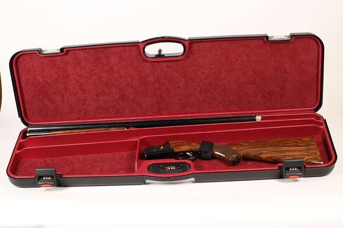 Negrini Cases 1603/IS-2C/4782 Shotgun Case for O/U PP/1 Gun/2 Barrels up to 36-Inch, Black/Red in Saudi Arabia