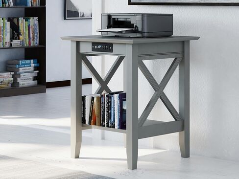 AFI Lexi Printer Stand with Charger Grey in Kuwait