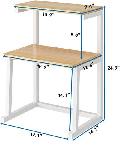 Furist Desktop Printer Stand with Storage, 3-Tier Multifunctional Stand for Printer Scanner, Book Shelf Printer Stand Tables for Small Space(Natural Colour) in Saudi Arabia