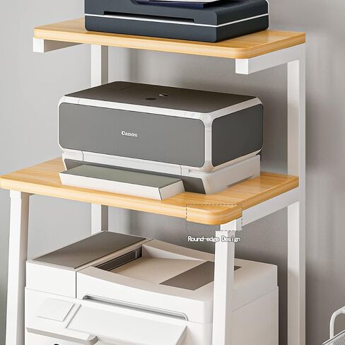 Furist Desktop Printer Stand with Storage, 3-Tier Multifunctional Stand for Printer Scanner, Book Shelf Printer Stand Tables for Small Space(Natural Colour) in Saudi Arabia