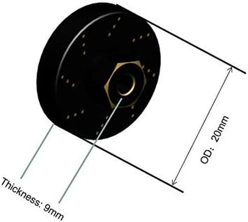 Treal Brass Extended Wheel Hubs (4p) +5mm Axle Counter Weight 12g for Axial SCX24 Deadbolt C10 Gladiator Bronco -Black in Kuwait