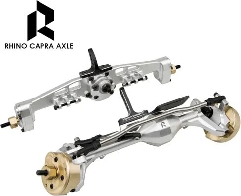 Rhino Capra Metal Complete Front Rear Portal Axle Set for 1/10 RC Crawler Car Axial SCX10 I SCX10 II Redcat GEN8 RGT EX86100 (Silver Color) in Saudi Arabia