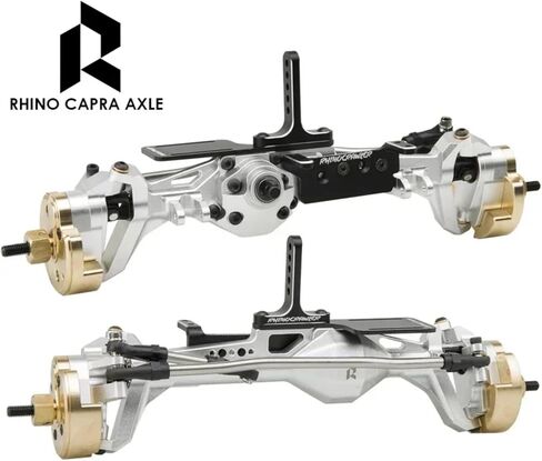 Rhino Capra Metal Complete Front Rear Portal Axle Set for 1/10 RC Crawler Car Axial SCX10 I SCX10 II Redcat GEN8 RGT EX86100 (Silver Color) in Saudi Arabia