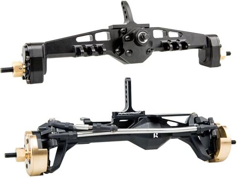 Rhino Capra Metal Complete Front Rear Portal Axle Set for 1/10 RC Crawler Car Axial SCX10 I SCX10 II Redcat GEN8 RGT EX86100 (Silver Color) in Saudi Arabia