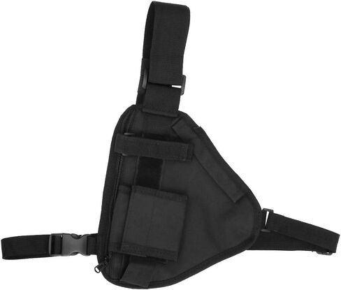 حقيبة Qinlorgo Radio Walkie Talkie، حقيبة الصدر Walkie Talkie، 10.2x6.69 بوصة حقيبة صدر محمولة في اتجاهين مع حزام قابل للتعديل للرجال والنساء أثناء الجري والمشي لمسافات طويلة in Kuwait