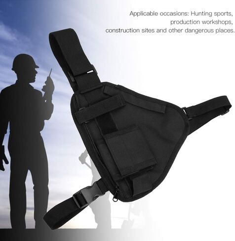 حقيبة Qinlorgo Radio Walkie Talkie، حقيبة الصدر Walkie Talkie، 10.2x6.69 بوصة حقيبة صدر محمولة في اتجاهين مع حزام قابل للتعديل للرجال والنساء أثناء الجري والمشي لمسافات طويلة in Kuwait