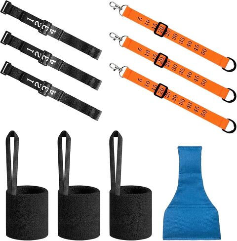 10PCS Football Referee Gear Kit- Includes 1PCS Referee Bean Bag 3PCS Football Referee Chain Clips 3PCS Nylon Numbered Wrists 3PCS Football Down Indicators for Professional Football Referee Accessories in Saudi Arabia