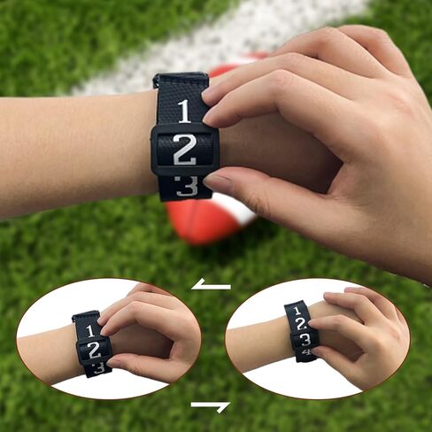 10PCS Football Referee Gear Kit- Includes 1PCS Referee Bean Bag 3PCS Football Referee Chain Clips 3PCS Nylon Numbered Wrists 3PCS Football Down Indicators for Professional Football Referee Accessories in Saudi Arabia