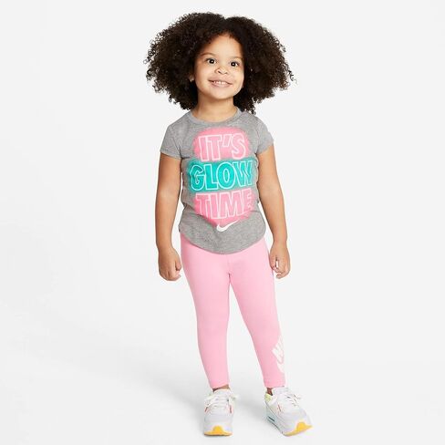 Nike Kids Baby Girl's Sportswear Leg A See Leggings (Toddler) Pink in Saudi Arabia