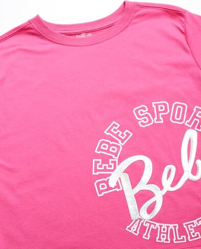 bebe Girls' Active Short Set - 2 Piece Athletic Performance Short - Oversized T-Shirt -Summer Outfit for Girls (7-12) in Saudi Arabia