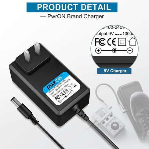 شاحن PwrON للمسجل المحمول Zoom AD-14، محول تيار متردد 5 فولت متوافق مع Zoom H4n Pro، H4n، R16، AD-14، ARQ AR-96، AR-48، UAC-2، Q3، Q3HD وR24 مزود الطاقة in Saudi Arabia