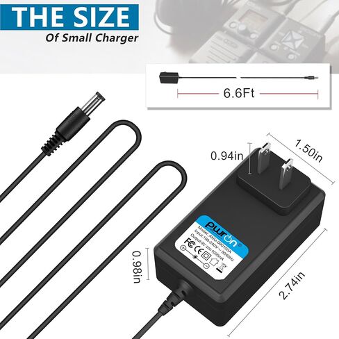 شاحن PwrON للمسجل المحمول Zoom AD-14، محول تيار متردد 5 فولت متوافق مع Zoom H4n Pro، H4n، R16، AD-14، ARQ AR-96، AR-48، UAC-2، Q3، Q3HD وR24 مزود الطاقة in Saudi Arabia