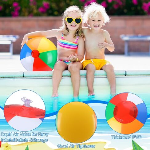 Lunmon Summer Pool Beach Party Decorations Kit Beach Ball Party Arch Kit 11 Pcs Inflatable Beach Balls Bulk Inflatable Pool Party Favors 12 Pool Floats Swimming Ring Inflatable Pool Floats Birthday in Saudi Arabia