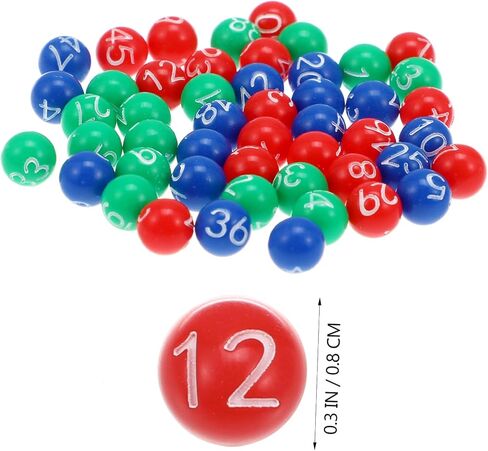 NOLITOY 98 pcs Machine Ball Mini Accessories playset Accessories red Accessories Game Lotto Game Ball Adult Party Games Plastic Bingo Game Number Ball Round Capsule Child in Saudi Arabia