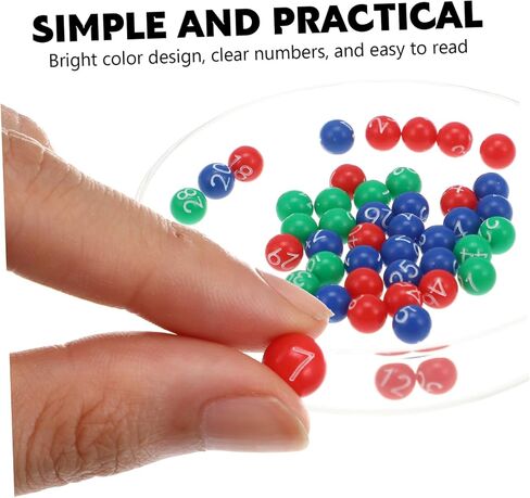 NOLITOY 98 pcs Machine Ball Mini Accessories playset Accessories red Accessories Game Lotto Game Ball Adult Party Games Plastic Bingo Game Number Ball Round Capsule Child in Saudi Arabia