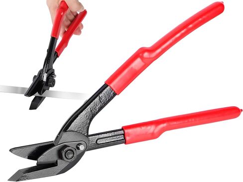 قاطعة أشرطة هواميننت بشفرة عريضة - قاطعة ربط 12 بوصة للصلب والحيوانات الأليفة والبولي بروبلين تصل إلى عرض 1-1/4 بوصة وسمك 0.044 بوصة، قواطع معدنية شديدة التحمل (فولاذ الكروم والفاناديوم) in Kuwait