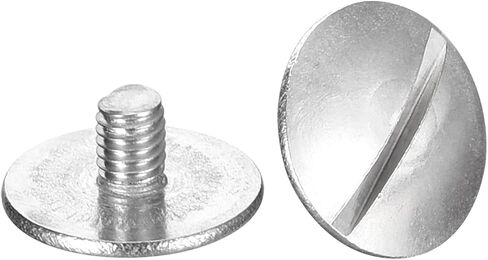uxcell M3x4mm Extra Large Flat Head Slotted Screws, 5pcs 304 Stainless Steel Round Head Bolts in Saudi Arabia